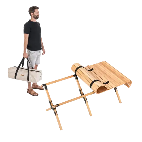 WOOD GRAIN TABLE / BEIGE 90x60x43cm