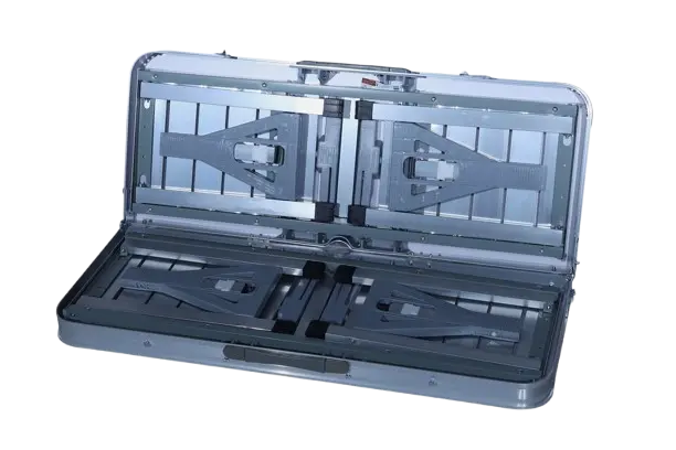 ALUMINUM TABLE WITH STOOL