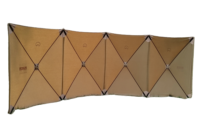 WIND STOP FOLD TYPE-KHAKI 145X580-CM