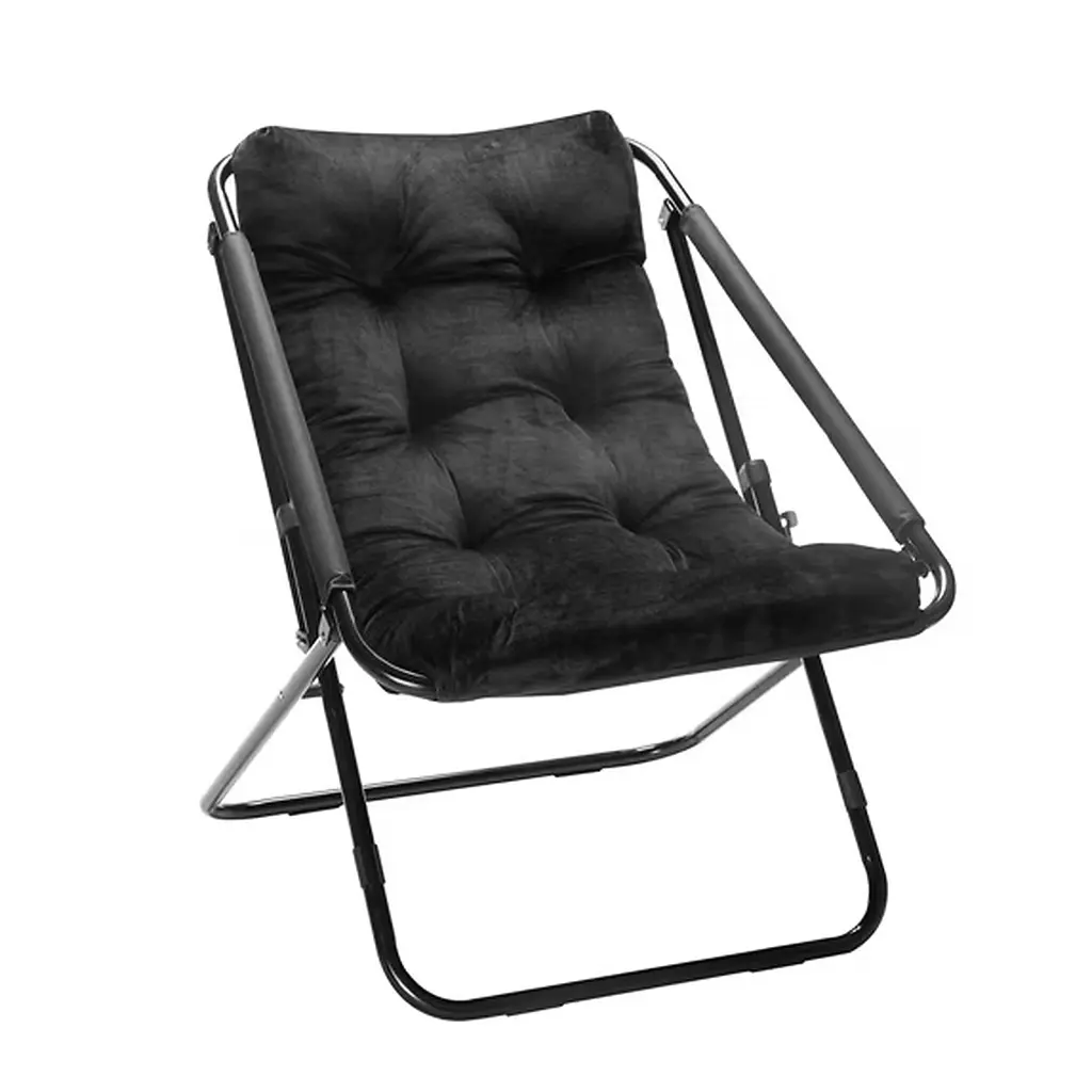 RELAXING STEEL FRAME CHAIR BLACK