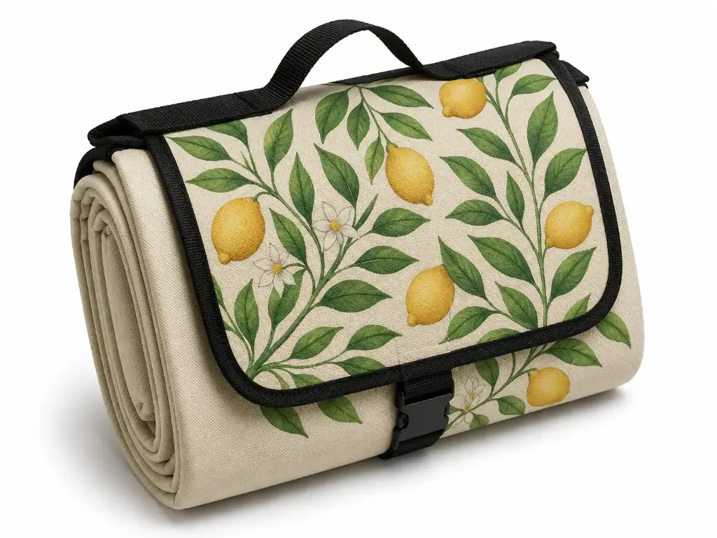 PICNIC MAT 3x2 M LEMON PRINT