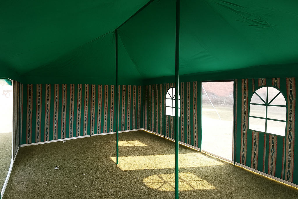 4x4 Yard Transparent Tent - Green 
