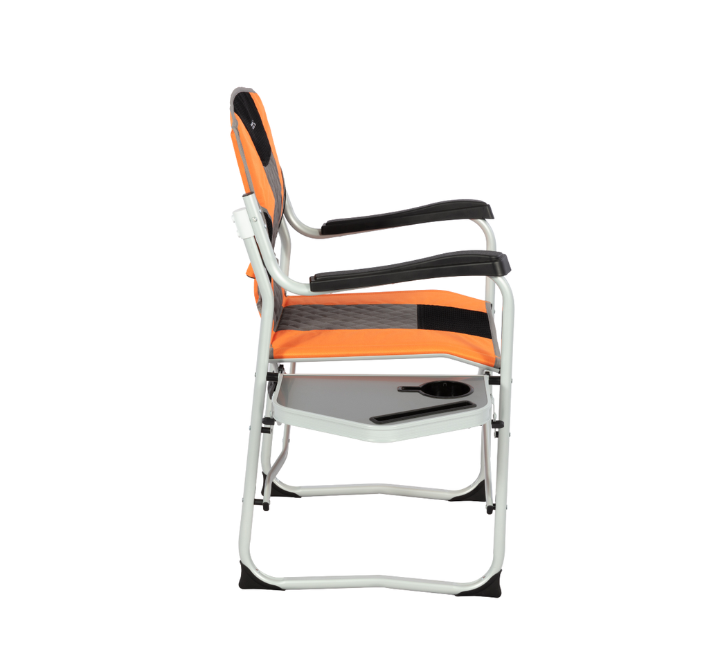 DIRECTOR CHAIR WITH TABLE, MODEL-4, GREY-ORNG