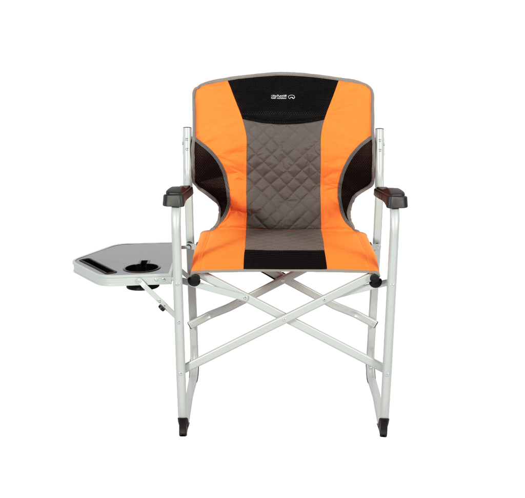 DIRECTOR CHAIR WITH TABLE, MODEL-4, GREY-ORNG