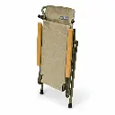 FOLDING CHAIR WITH WOOD-ARM, BEIGE