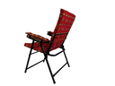 CUSHION FOLDING CHAIR WITH ARMREST RED-PRINTED