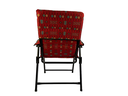 CUSHION FOLDING CHAIR WITH ARMREST RED-PRINTED