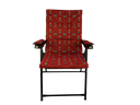 CUSHION FOLDING CHAIR WITH ARMREST RED-PRINTED