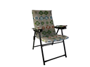 CUSHION FOLDING CHAIR WITH ARMREST - GRAY