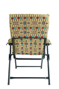 CUSHION FOLDING CHAIR WITH ARMREST - YELLOW
