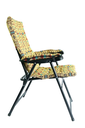 CUSHION FOLDING CHAIR WITH ARMREST - YELLOW