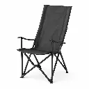 HIGH BACK FOLDING STEEL CHAIR, BLACK