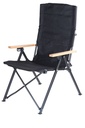 HIGH BACK FOLDING CHAIR WITH WOOD ARM