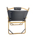 WOOD GRAIN ALUMINIUM CHAIR BLACK