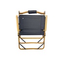 WOOD GRAIN ALUMINIUM CHAIR BLACK