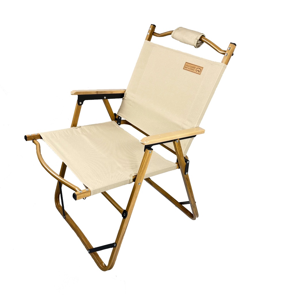 WOOD GRAIN ALUMINIUM CHAIR KHAKI