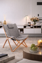 Wooden Folding Lounge Chair with Headrest - Model 3