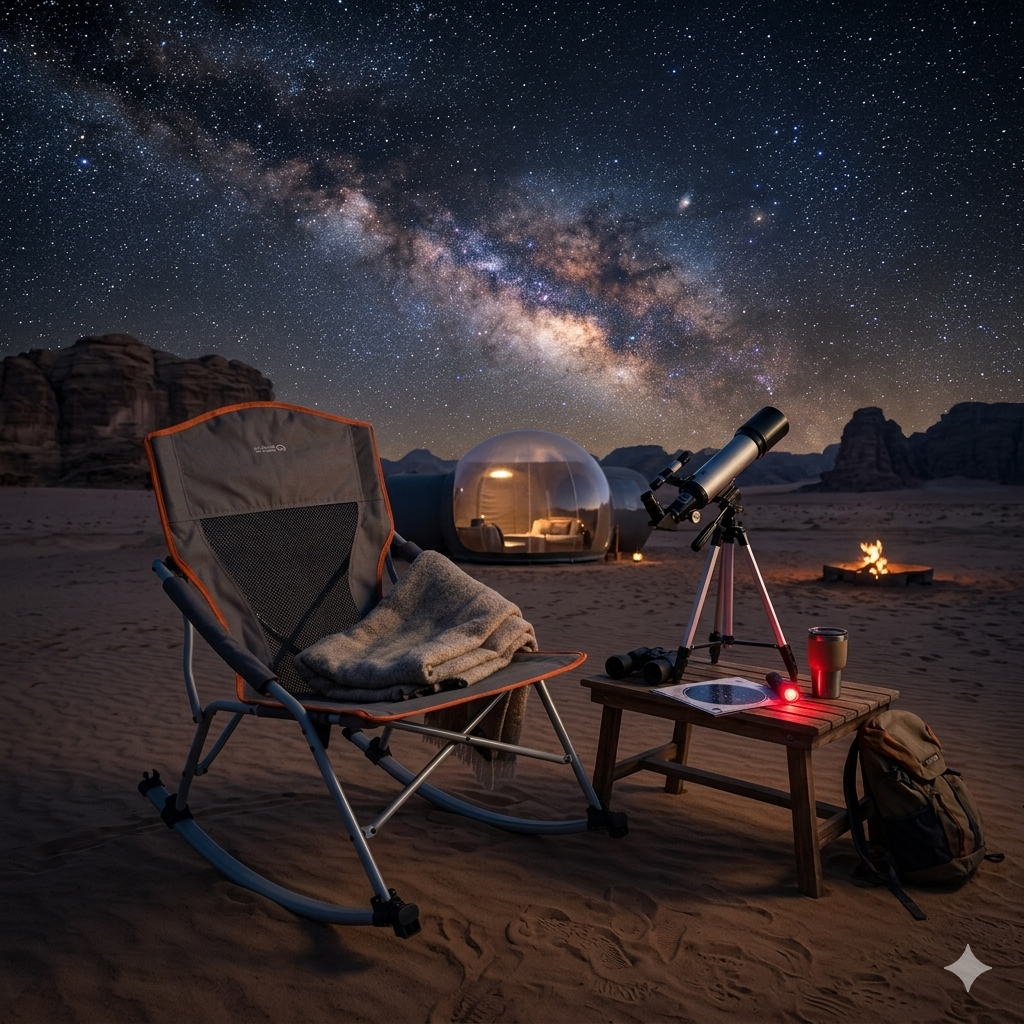 Folding Rocking Chair with Armrests