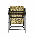 Cushioned Folding Chair with Armrests - Yellow