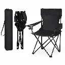 Folding Chair with Cup Holder - Black - Model 4