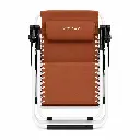 Reclining Folding Lounge Chair with Headrest - Brown
