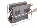 Double Camping Cabinet with 3 Shelves and Top Table