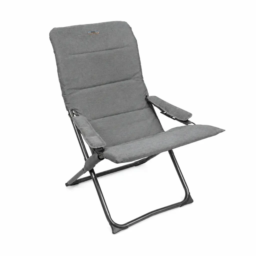 High-Back Adjustable Chair with Armrests - Gray
