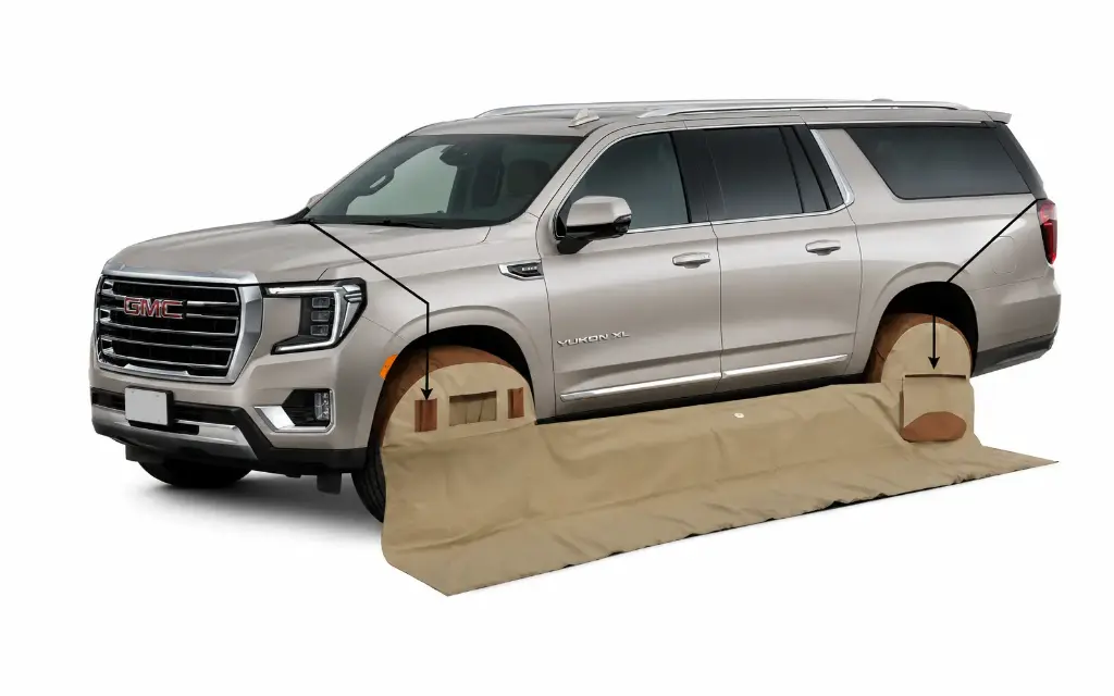Car Windbreaker Between Two Wheels with Mat - Fits All Vehicles