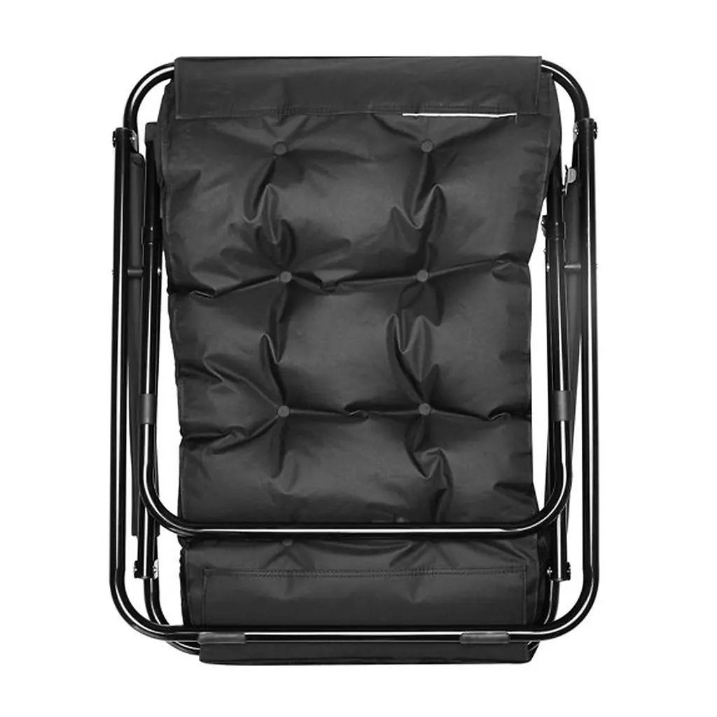 Padded Steel-Frame Relax Chair - Black