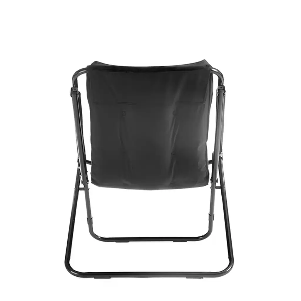 Padded Steel-Frame Relax Chair - Black