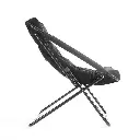 Padded Steel-Frame Relax Chair - Black