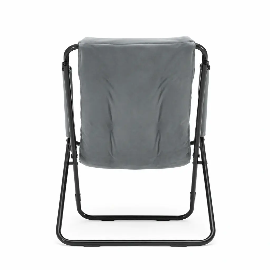 Padded Steel-Frame Relax Chair - Gray