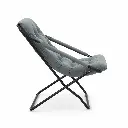 Padded Steel-Frame Relax Chair - Gray