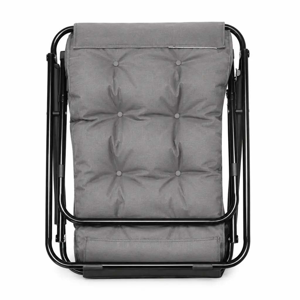 Padded Steel-Frame Relax Chair - Gray