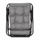 Padded Steel-Frame Relax Chair - Gray