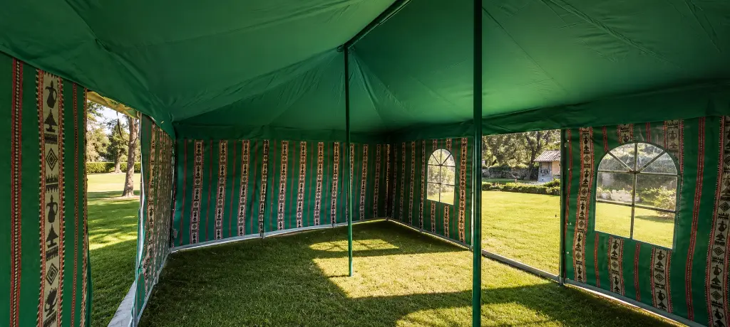 Transparent Yard Tent, 4x6 m – Green 