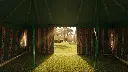 Transparent Yard Tent, 4x6 m – Green 