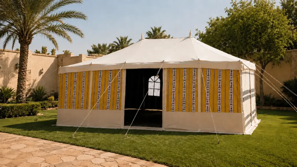 Transparent Yard Tent, 4x6 m – Yellow