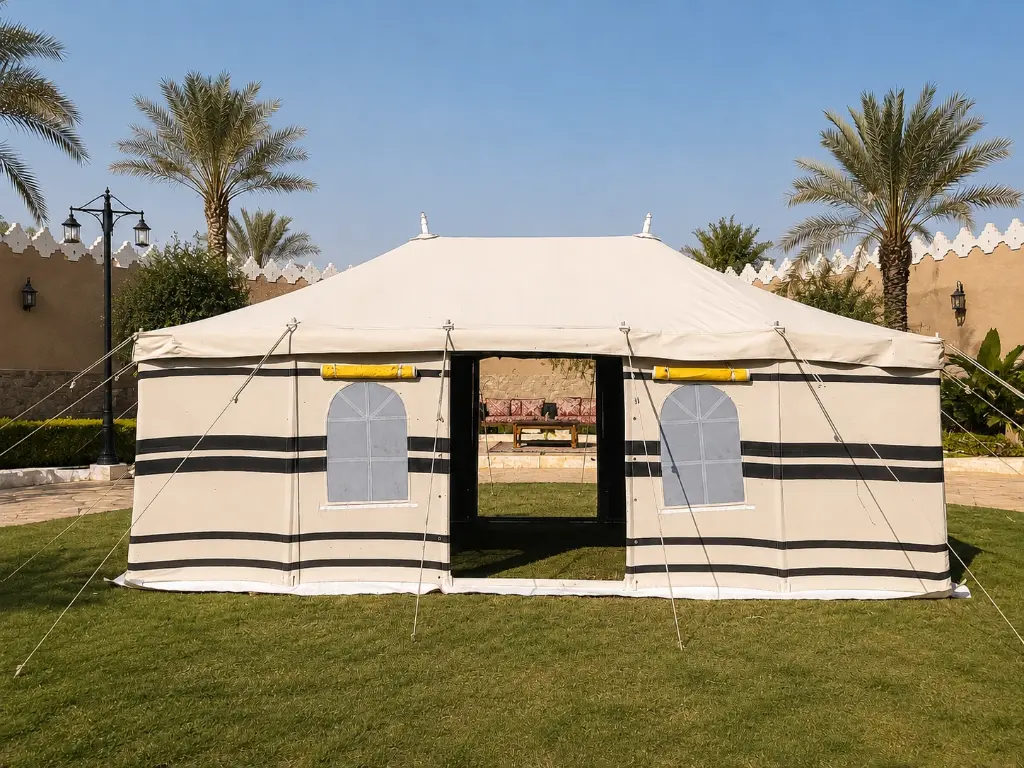 Transparent Yard Tent, 4x6 m – Yellow