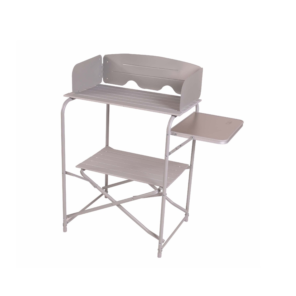Folding Kitchen Table with Lower Shelf and Side Table