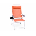 Folding Camping Chair with Side Table - Orange