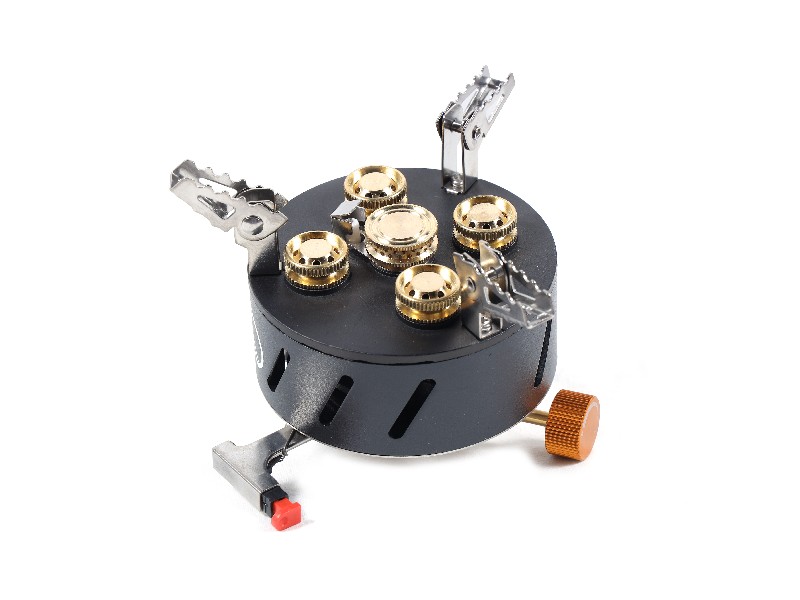 5-Burner Round Gas Stove for Direct Gas Cylinder Connection - Model 2
