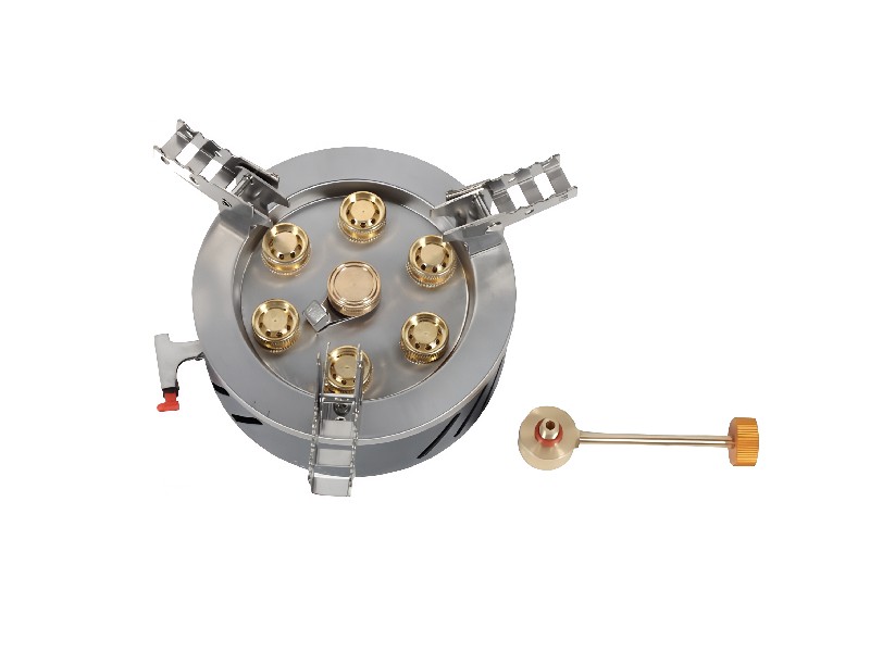 7-Burner Gas Stove for Direct Gas Cylinder Connection - Model 2