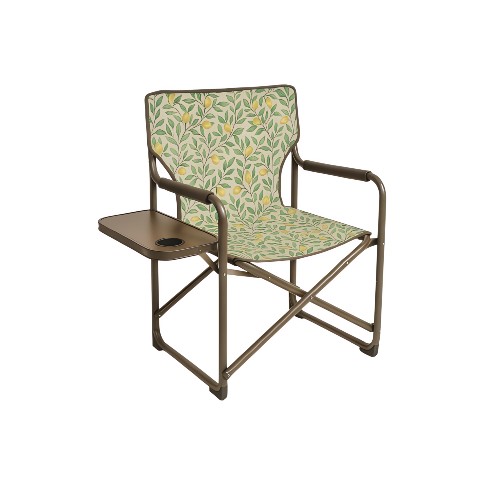 Directors Folding Chair with Side Table - Lemon Pattern