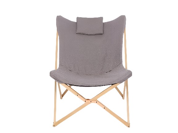 Wooden Folding Lounge Chair with Headrest - Model 3