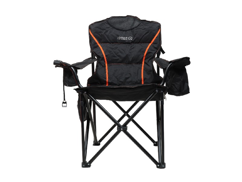 Folding Camping Chair with Armrests and Cup Holder