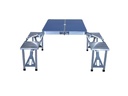 Folding Aluminum Table with Side Benches
