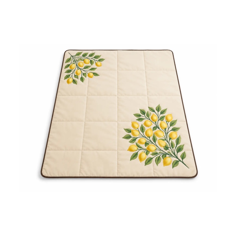 3×2 m Floor Mat with Lemon Pattern