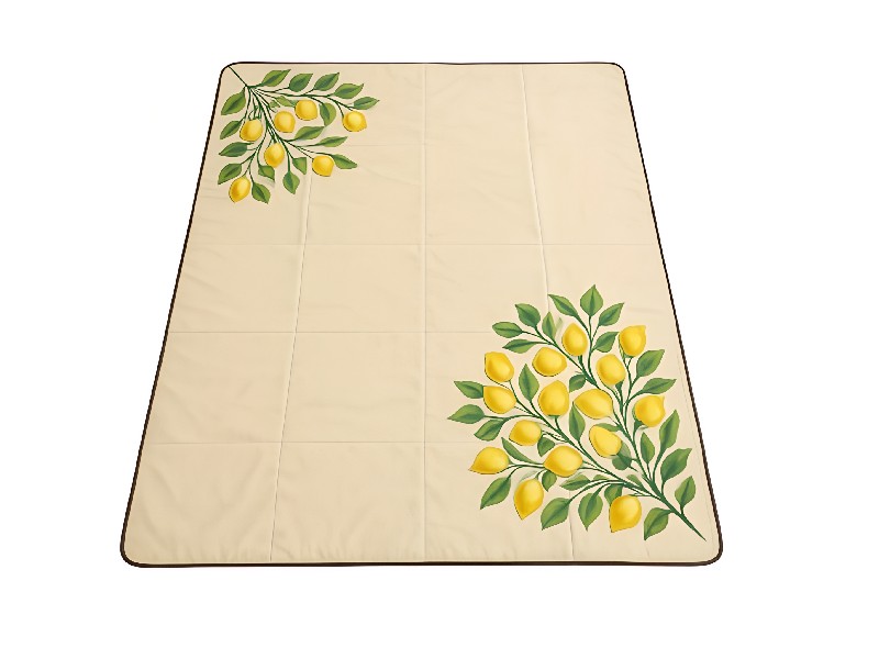 3×2 m Floor Mat with Lemon Pattern