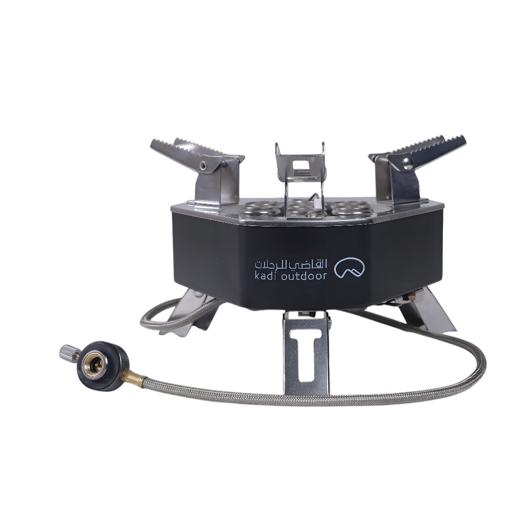 7-Burner Triangular Stainless Steel Gas Stove